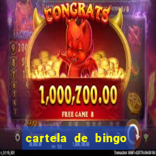 cartela de bingo pra imprimir